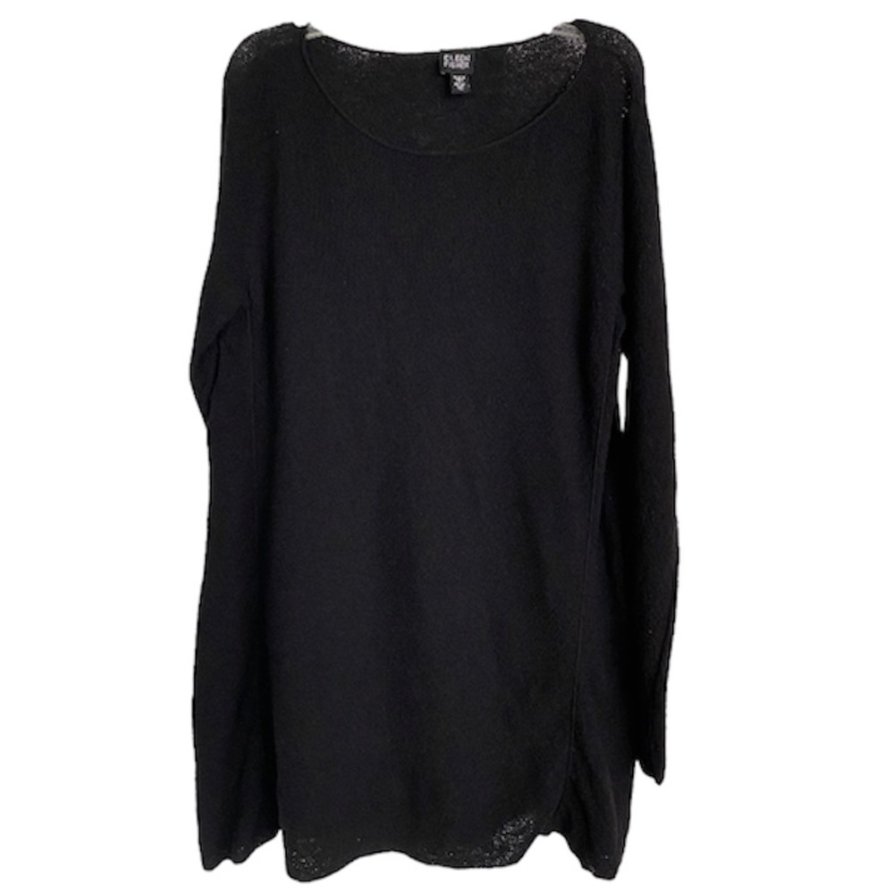 Eileen Fisher Black Long Sleeves Wool Tunic Size M - Picture 1 of 9